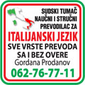 Ovlašćeni sudski tumač i prevodilac za italijanski jezik Gordana Prodanov logo
